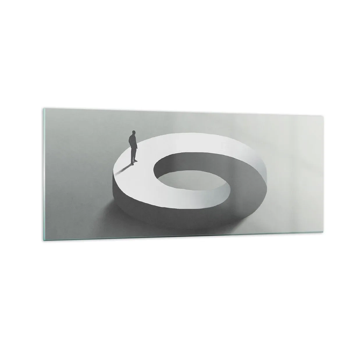 Schilderen op glas - En wees hier slim - 100x40 cm