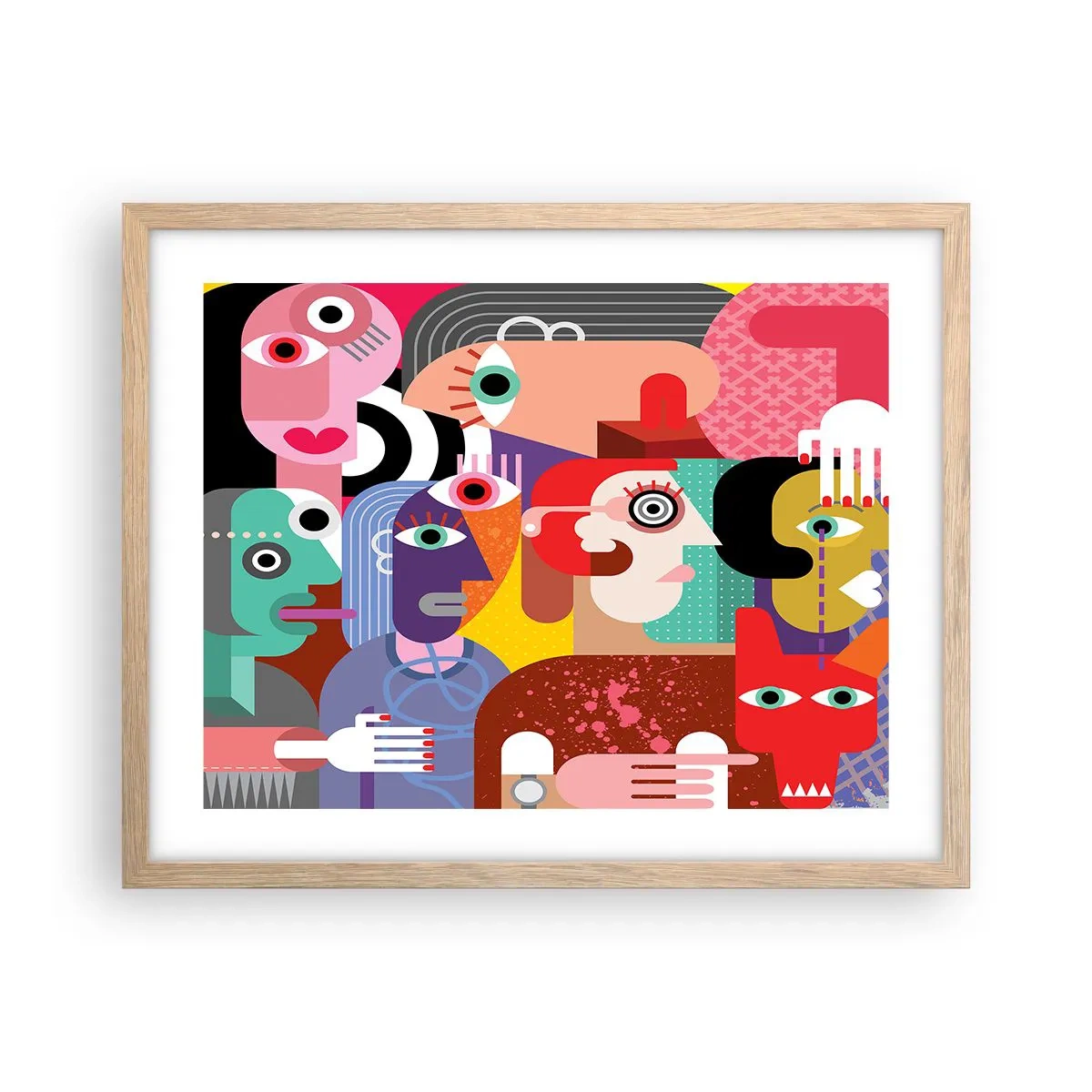 Een poster in een licht eiken lijst - Wij zijn van de heer Picasso - 50x40 cm