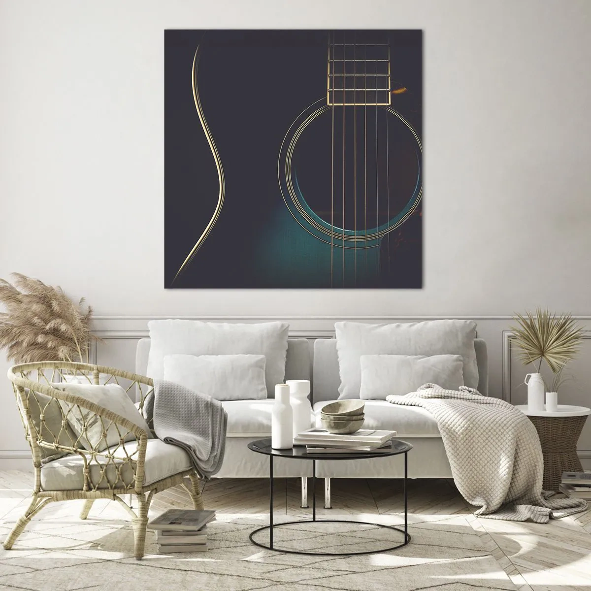 Schilderen op glas - Nog even voordat het klinkt - 70x70 cm