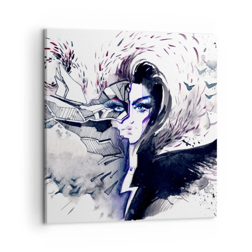 Schilderen op canvas - Demonisch en mooi - 50x50 cm