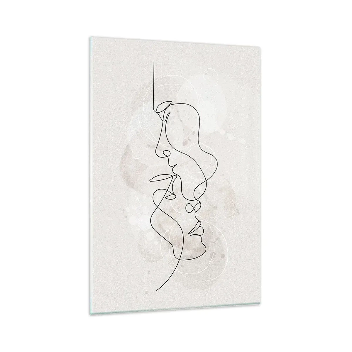 Schilderen op glas - Verstrikt in een omhelzing - 80x120 cm