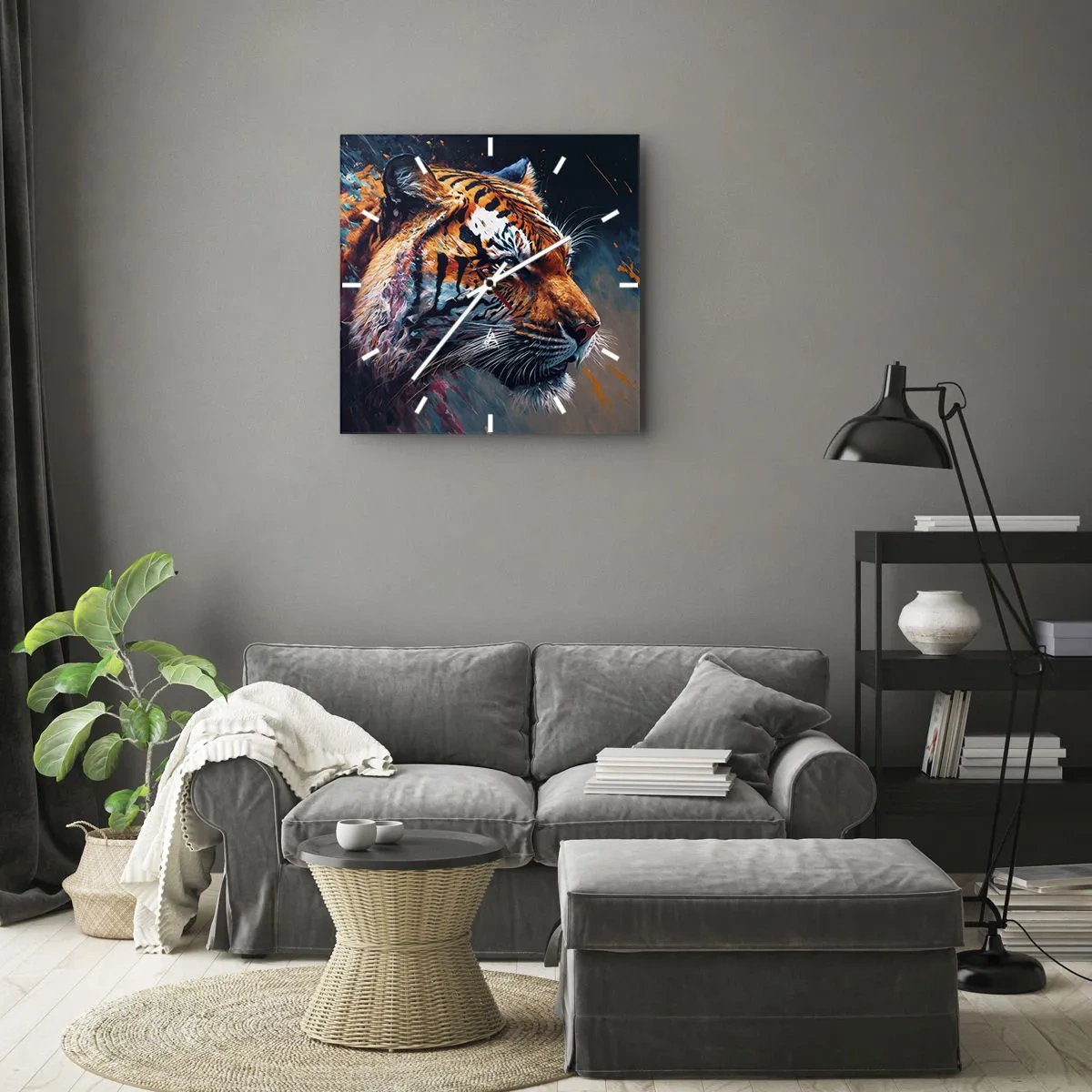 Wandklok - Klok - Wilde schoonheid - 30x30 cm