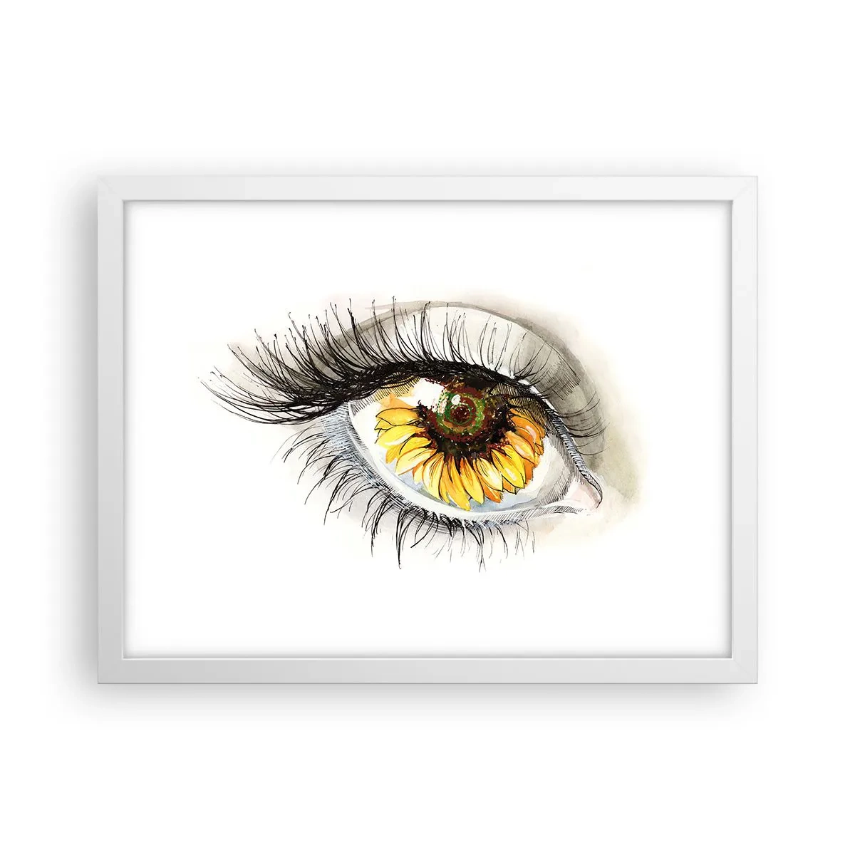 Poster in een witte lijst - Een look zo warm als de zomer - 40x30 cm