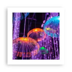 Poster - Lichte fontein - 40x40 cm