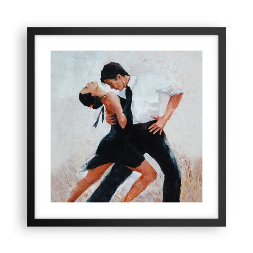 Poster in een zwarte lijst - Tango van mijn dromen - 40x40 cm