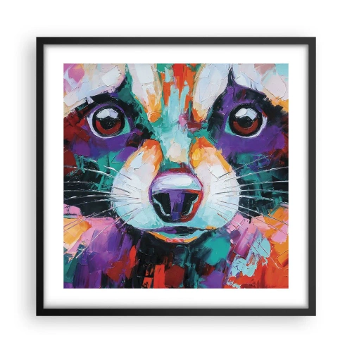 Poster in een zwarte lijst - Alleen goede emoties - 50x50 cm