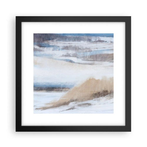Poster in een zwarte lijst - Winterse compositie - 30x30 cm