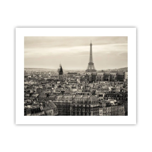 Poster - Over de daken van Parijs - 50x40 cm