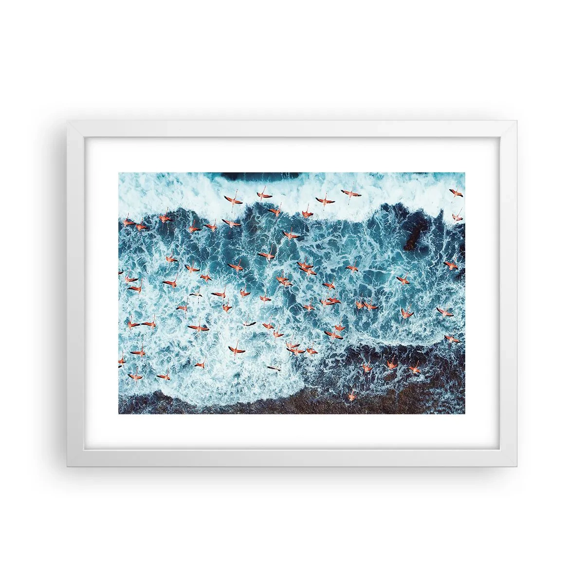 Poster in een witte lijst - De kustparade - 40x30 cm