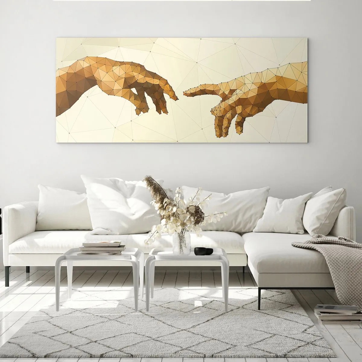 Schilderen op glas - Goddelijke geometrie - 100x40 cm