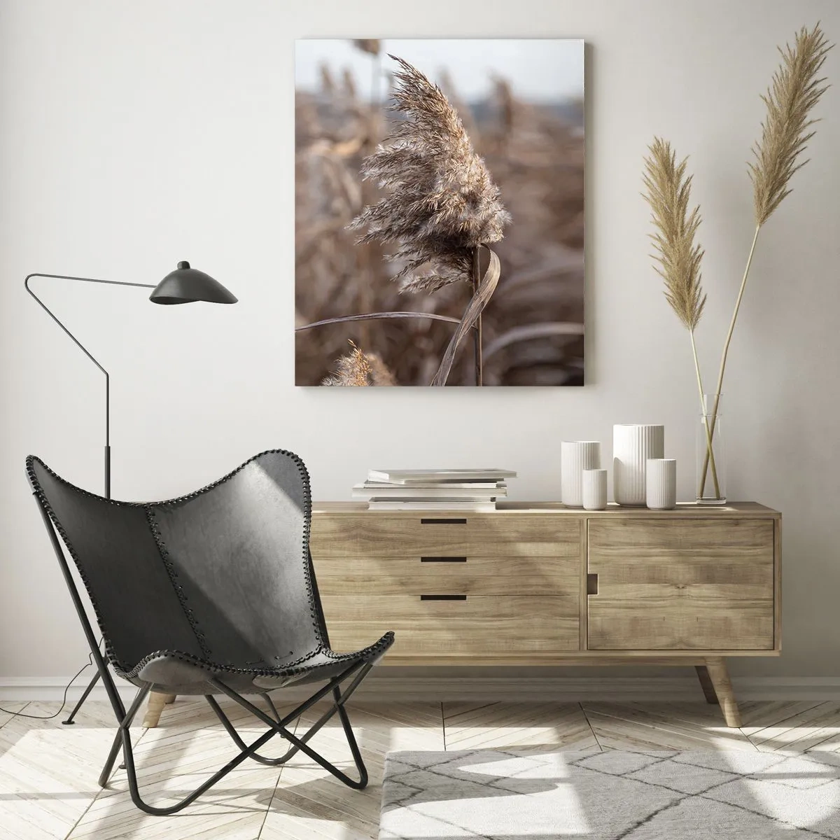 Schilderen op glas - Tijd om met de wind mee te gaan - 50x70 cm