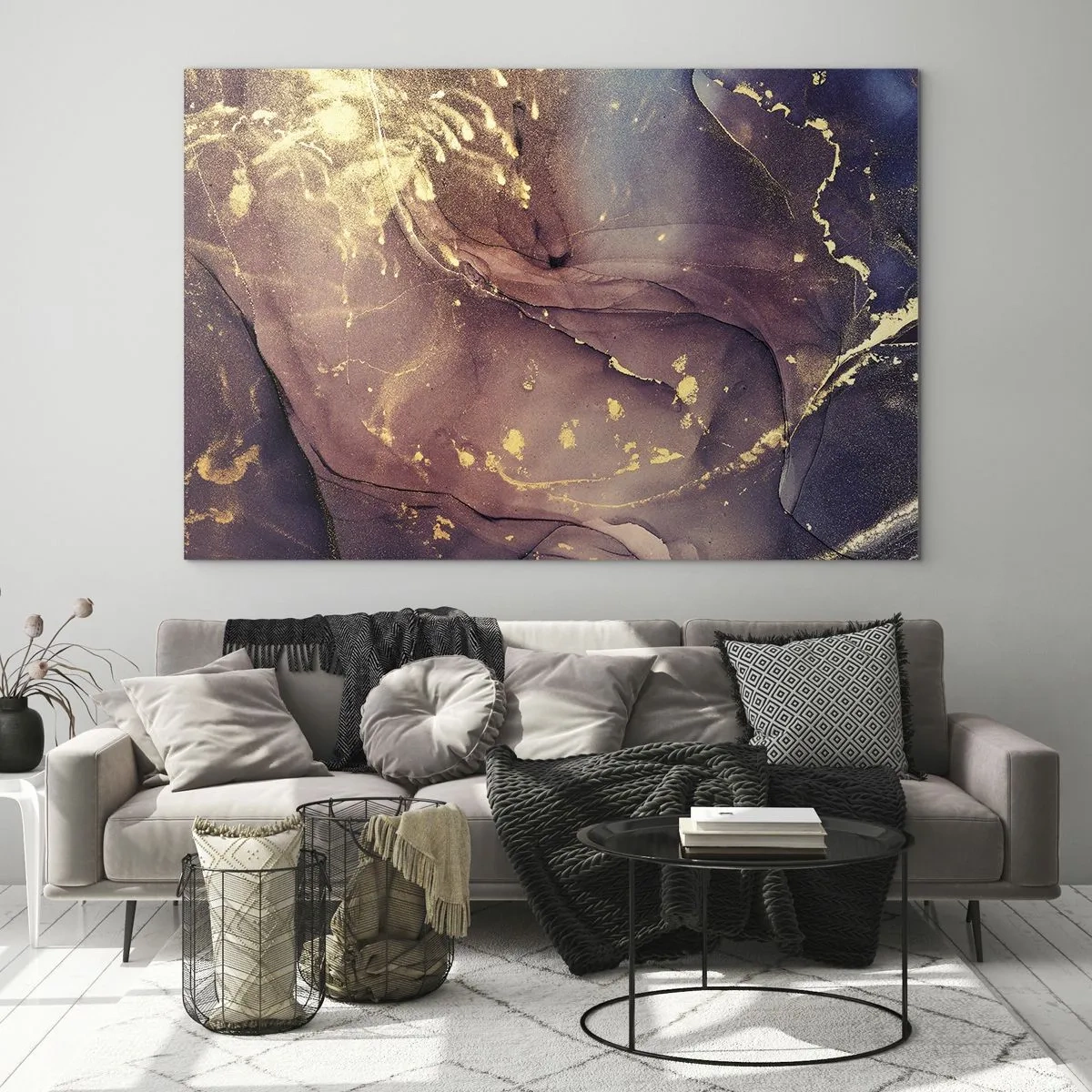 Schilderen op glas - Materie en geest - 100x70 cm