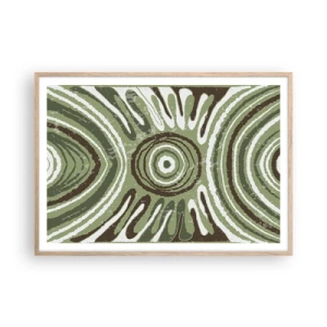 Een poster in een licht eiken lijst - Een explosie van emoties - 100x70 cm