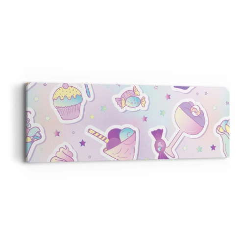 Schilderen op canvas - Dat het elke dag een verjaardag zou zijn - 90x30 cm