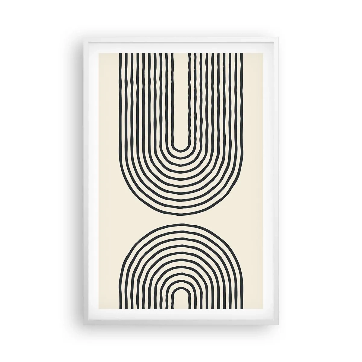 Poster in een witte lijst - In een ogenblik ... - 61x91 cm