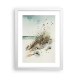 Poster in een witte lijst - Bedekt met zand - 30x40 cm