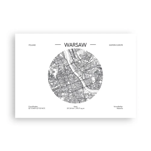 Poster - Anatomie van Warschau - 100x70 cm