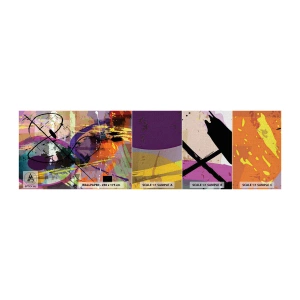 Fotobehang Monster Premium Canvas - Je kunt rechtdoor of rondom - Abstractie, Deel, Modern patroon - 100x30 cm