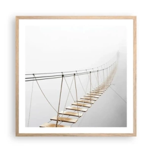 Een poster in een licht eiken lijst - Waar zal het je brengen? - 60x60 cm