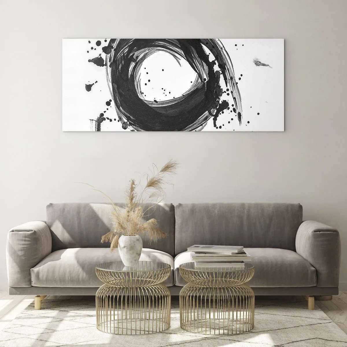 Schilderen op glas - De draaikolk van de schepping - 120x50 cm