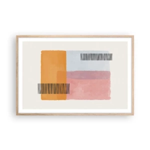 Een poster in een licht eiken lijst - Van hoek tot hoek - 91x61 cm