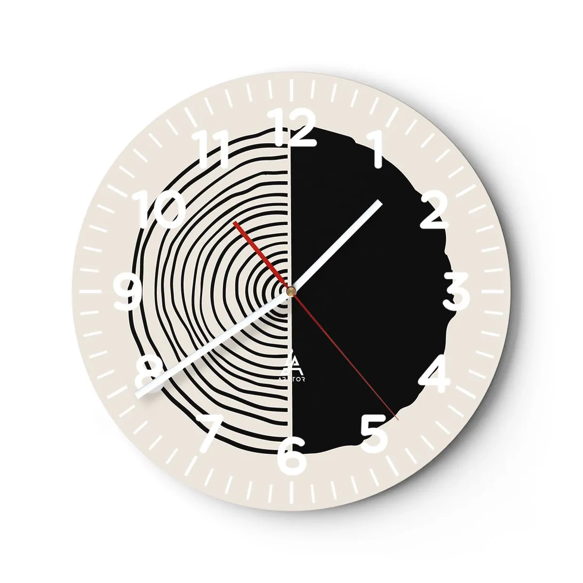 Wandklok - Klok - Half om half - 30x30 cm