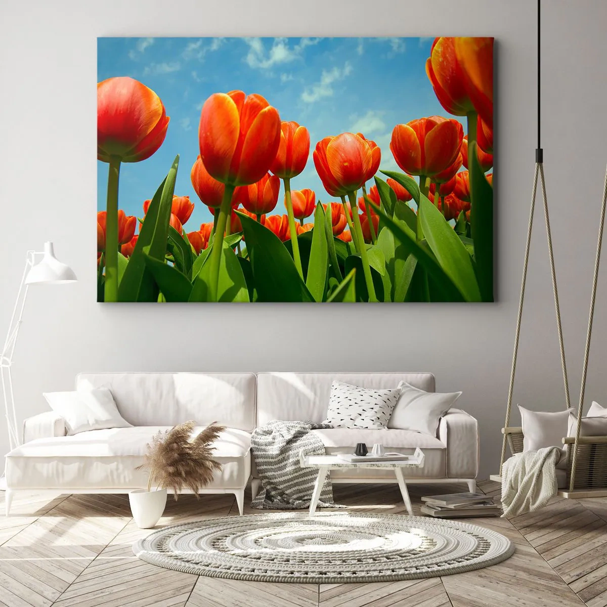 Schilderen op canvas - Afgezien van de blauwe lucht hebben ze niets nodig in hun leven - 100x70 cm