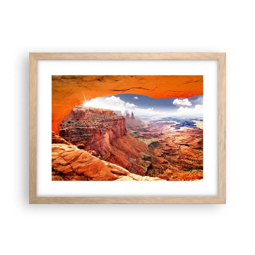 Een poster in een licht eiken lijst - Door de natuur zelf gebeeldhouwd - 40x30 cm