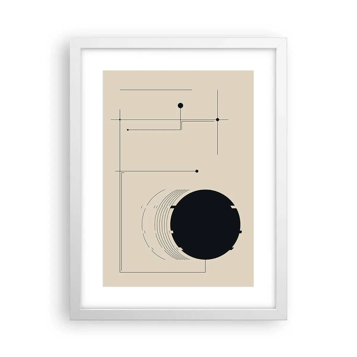 Poster in een witte lijst - Een flexibele en dynamische compositie - 30x40 cm