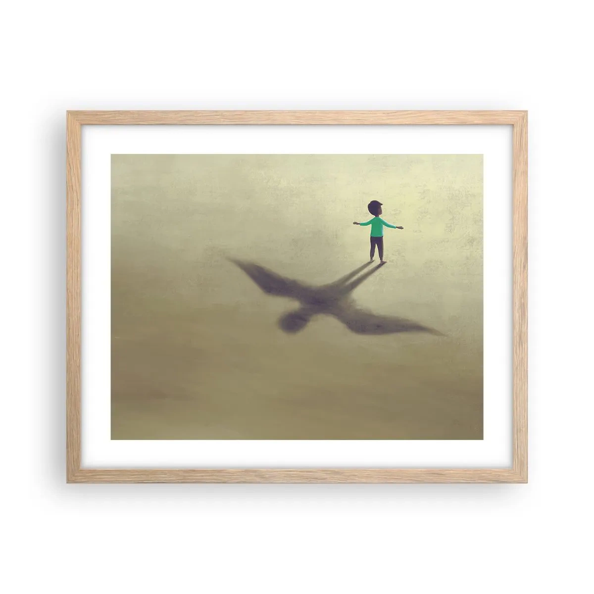 Een poster in een licht eiken lijst - De held van de toekomst - 50x40 cm