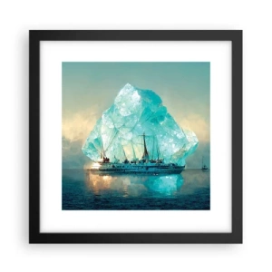 Poster in een zwarte lijst - Arctische diamant - 30x30 cm