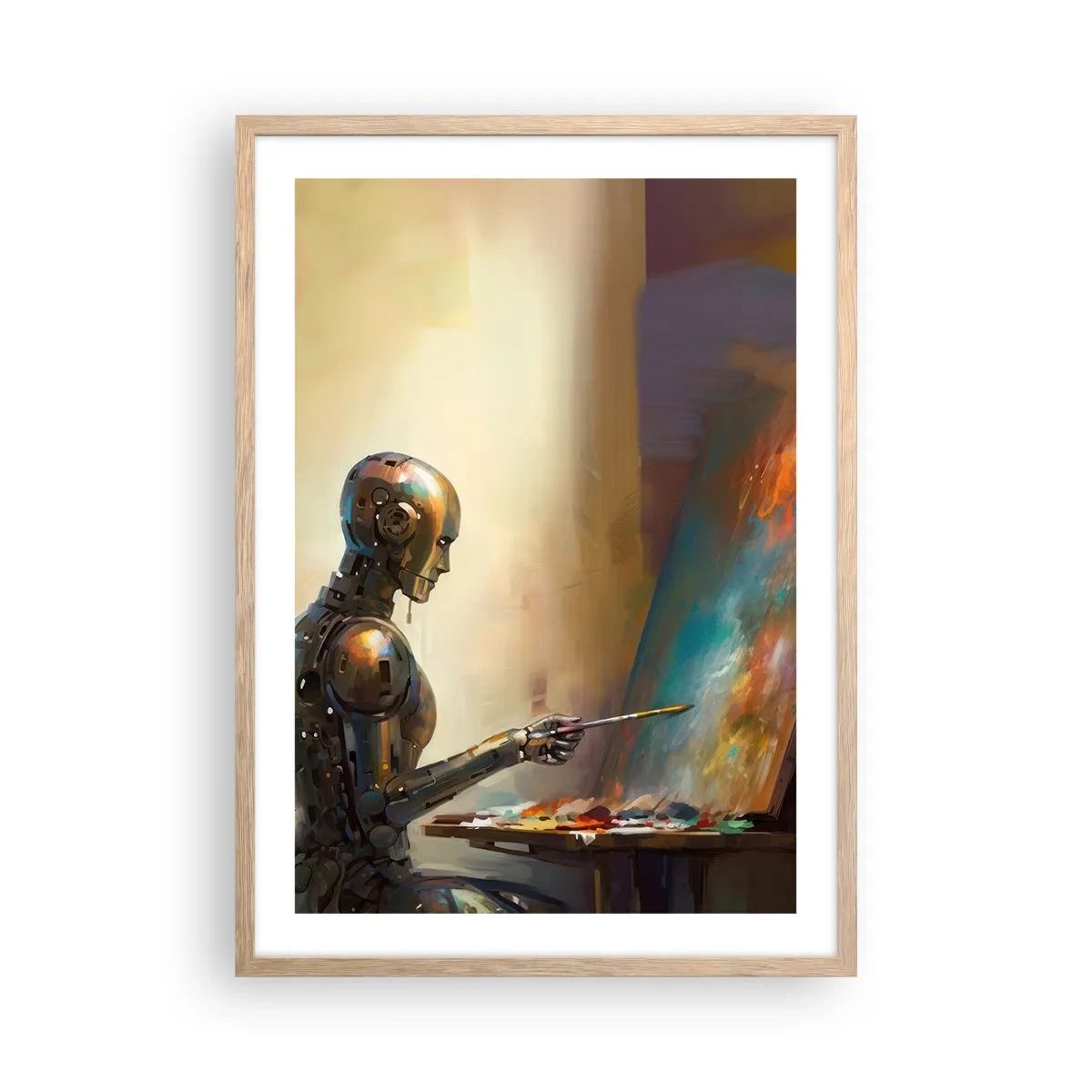 Een poster in een licht eiken lijst - De kunst van de toekomst - 50x70 cm