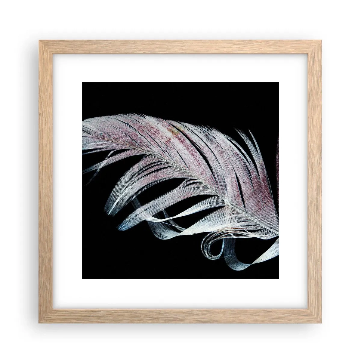 Een poster in een licht eiken lijst - Denk aan aanraking - 30x30 cm