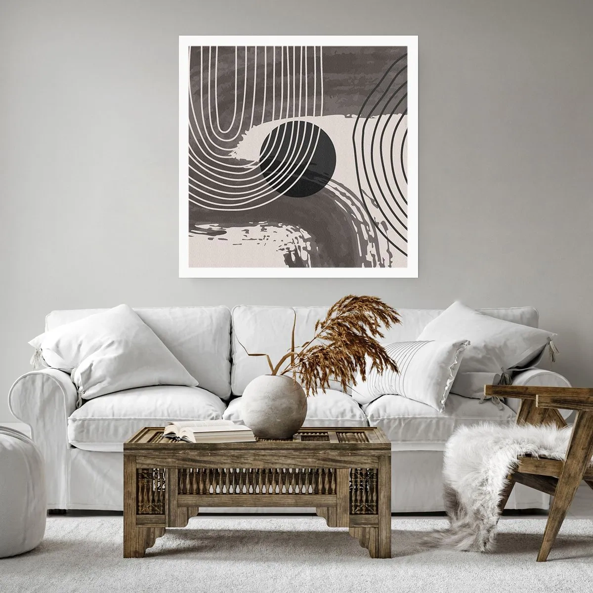 Poster - Het ovaal wint - 60x60 cm