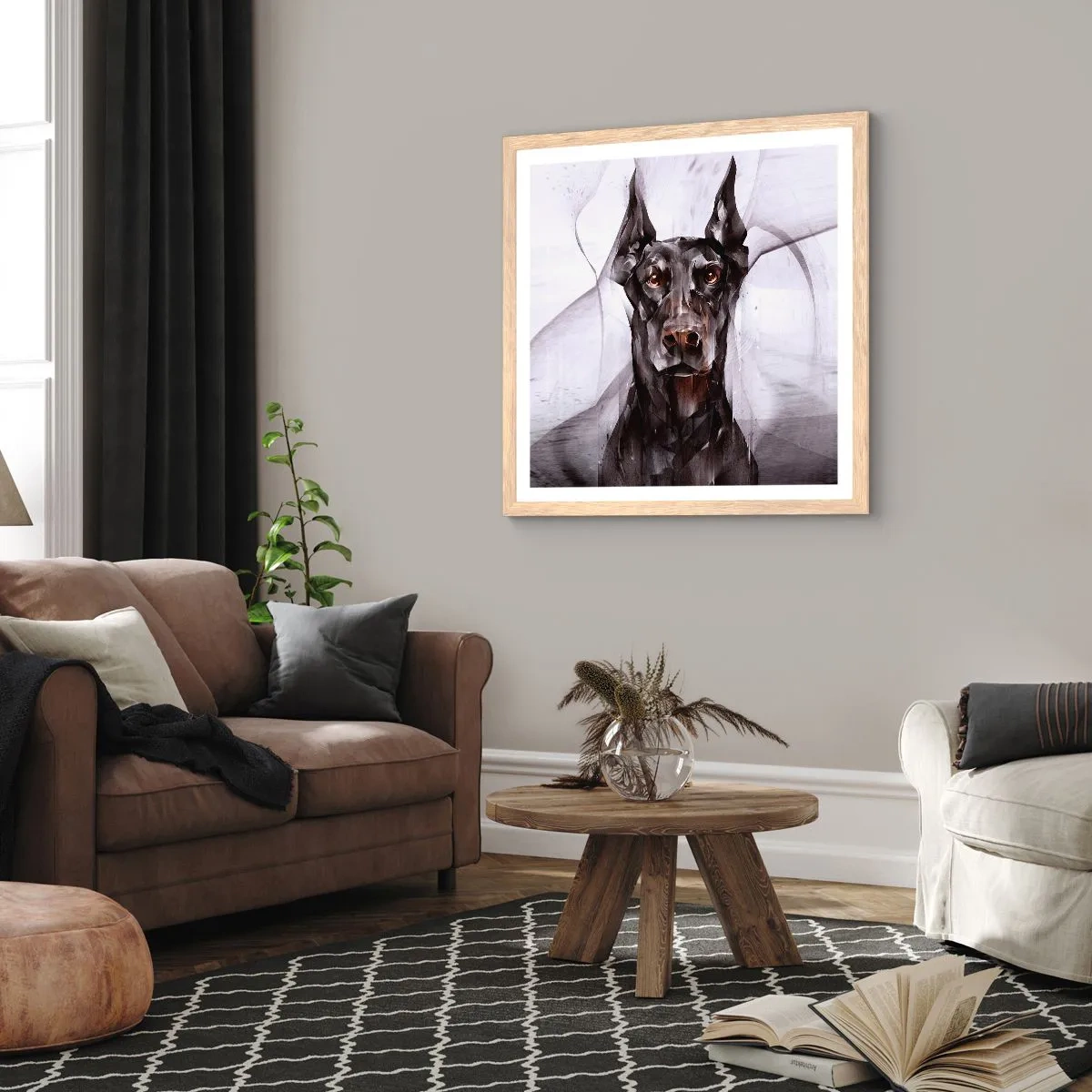 Een poster in een licht eiken lijst - Hooggeboren - 50x50 cm