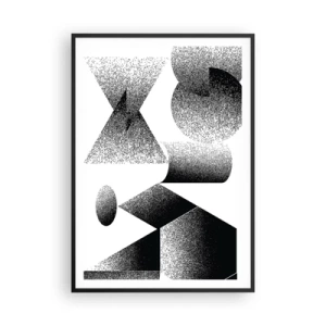 Poster in een zwarte lijst - Hoeken en ovalen - 70x100 cm