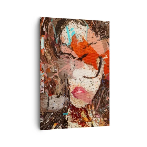 Schilderen op canvas - Niemand weet wat je werkelijk bent - 70x100 cm