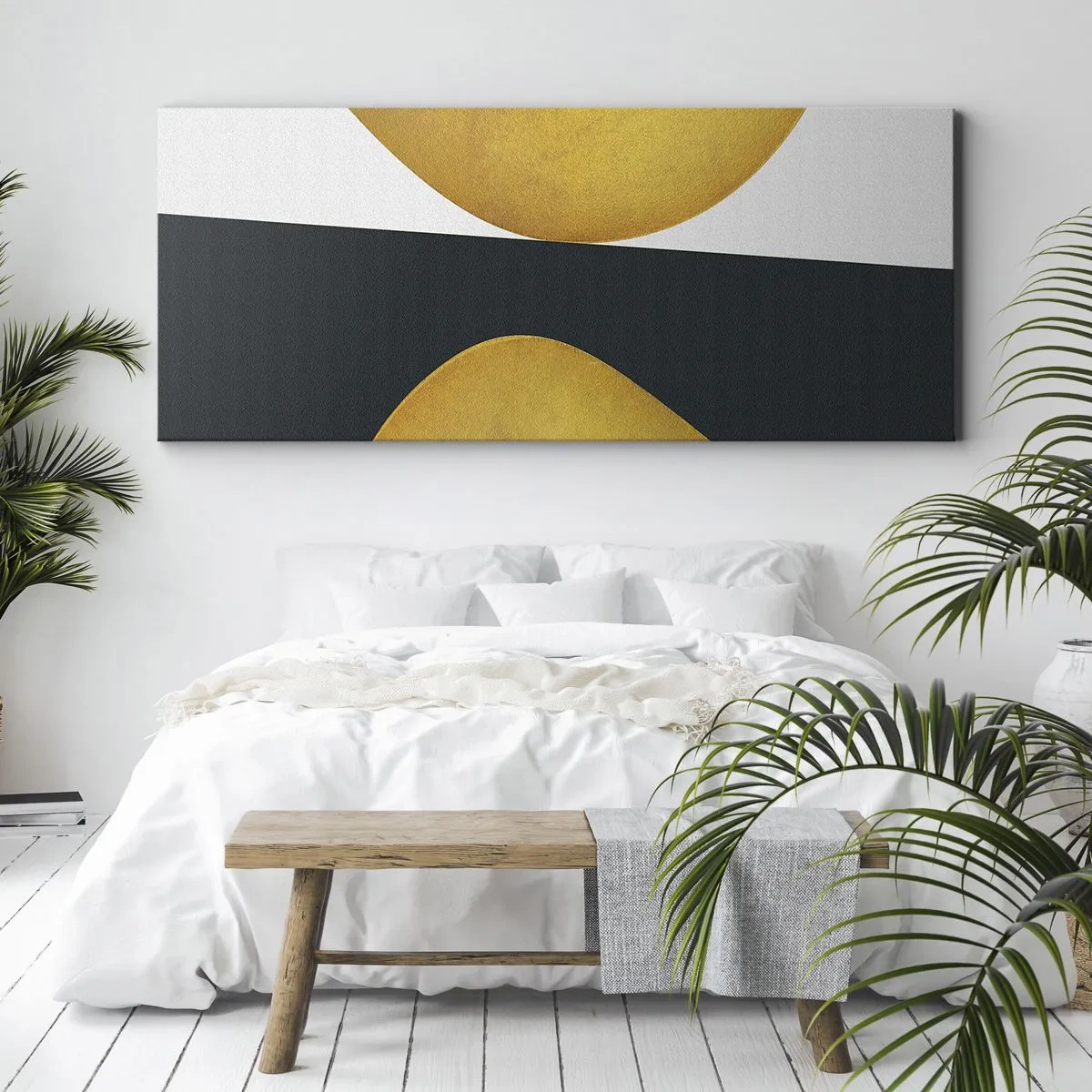 Schilderen op canvas - Ten eerste: goud - 100x40 cm