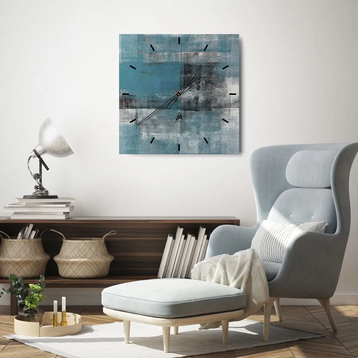 Wandklok - Klok - Water en lucht - 30x30 cm