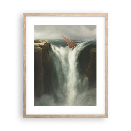 Een poster in een licht eiken lijst - Een waarschuwing voor het leven - 40x50 cm