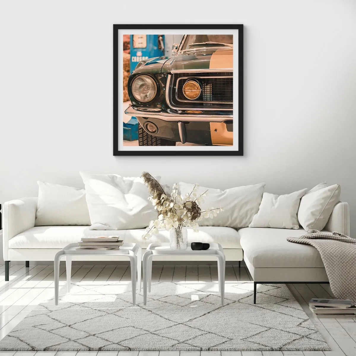 Poster in een zwarte lijst - Ontmoeting met een legende - 60x60 cm