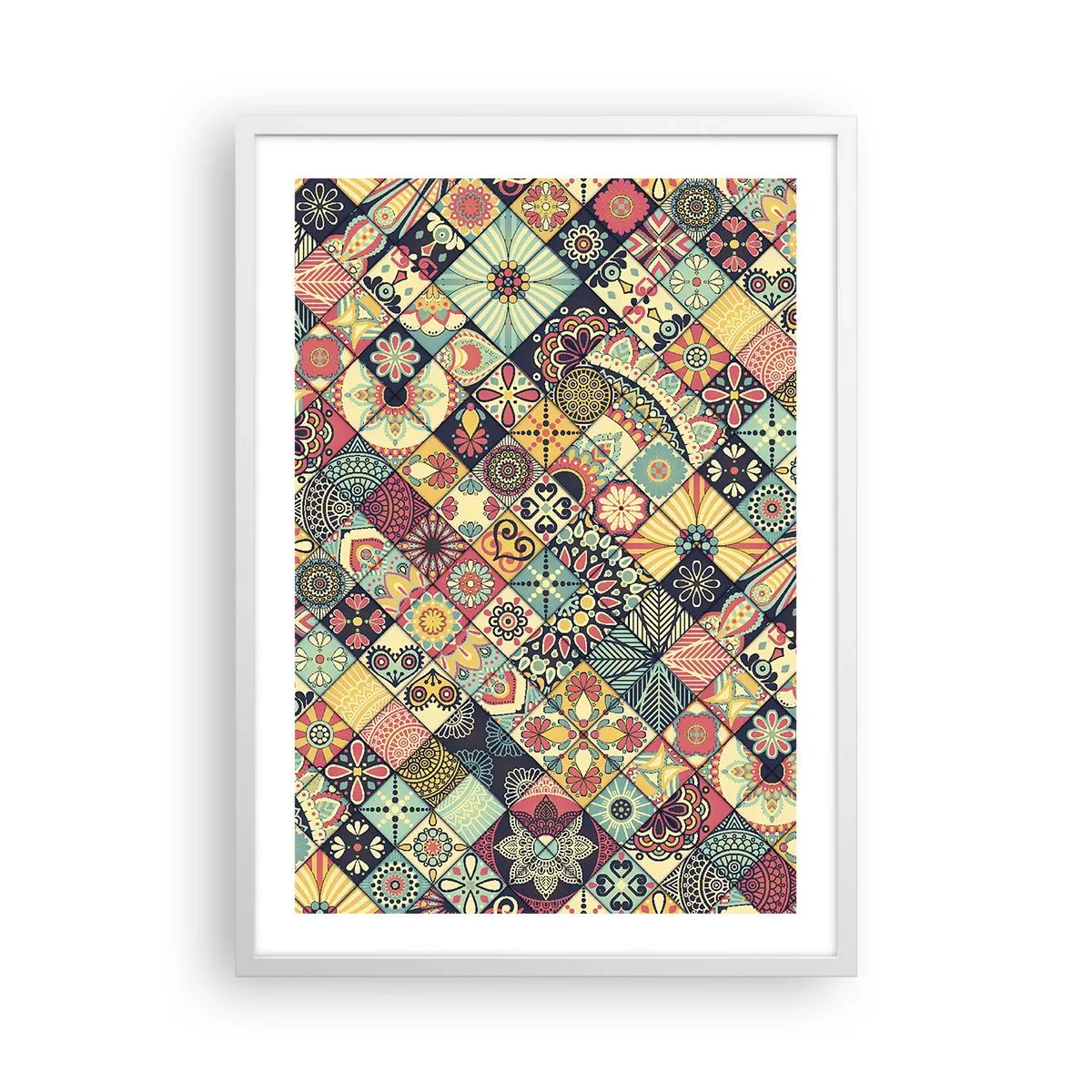 Poster in een witte lijst - Marokkaanse sfeer - 50x70 cm
