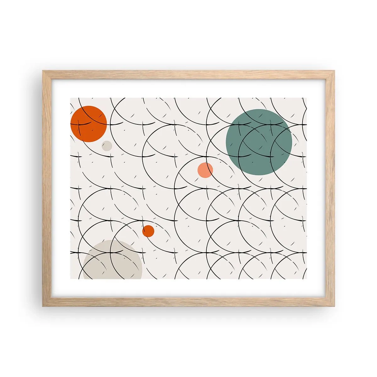 Een poster in een licht eiken lijst - In de pop-art-sfeer - 50x40 cm