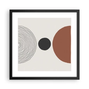 Poster in een zwarte lijst - Het middelpunt van de aandacht - 40x40 cm