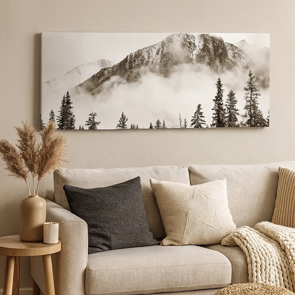 Schilderen op canvas - Granieten liniaal - 30x30 cm