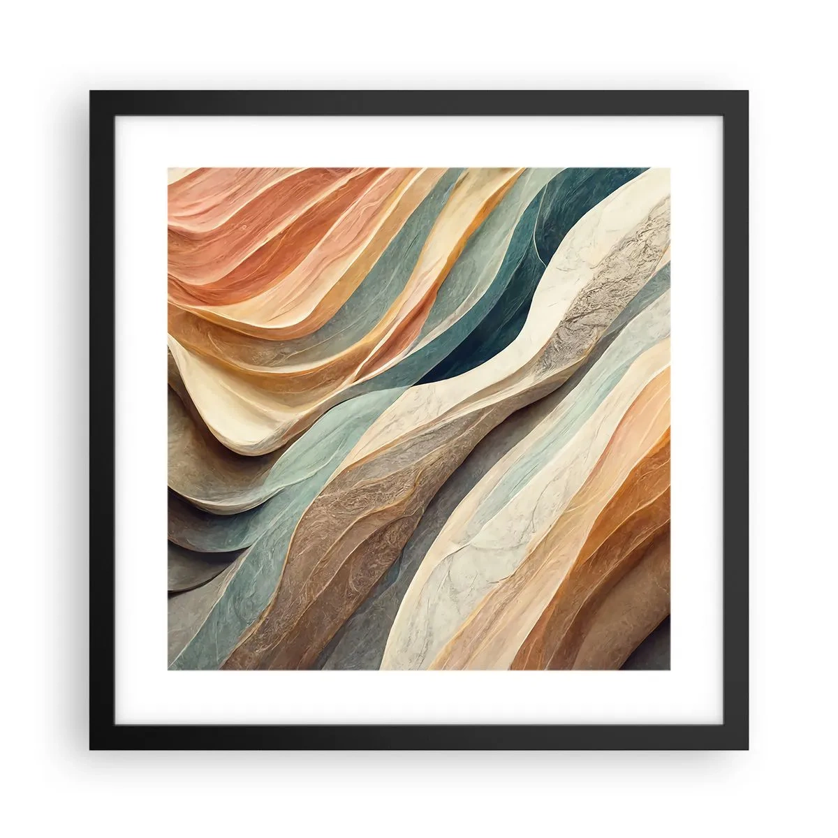 Poster in een zwarte lijst - Het moment vóór de verandering - 40x40 cm