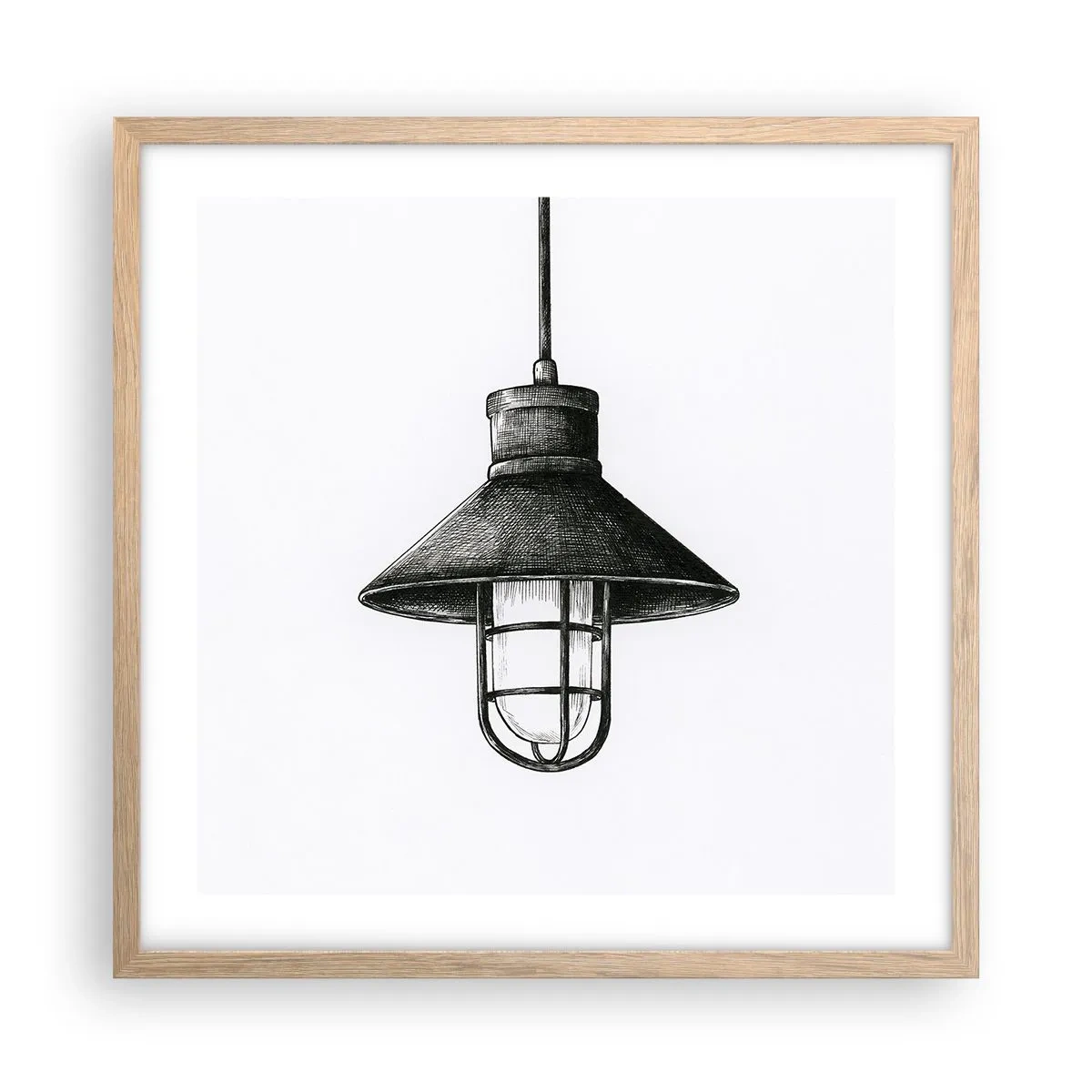 Een poster in een licht eiken lijst - Zoals jaren geleden… - 50x50 cm