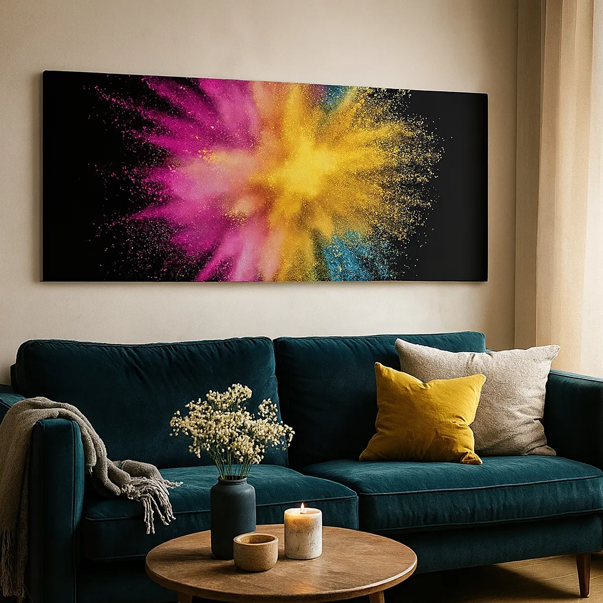 Schilderen op canvas - De geboorte van kleuren - 30x30 cm