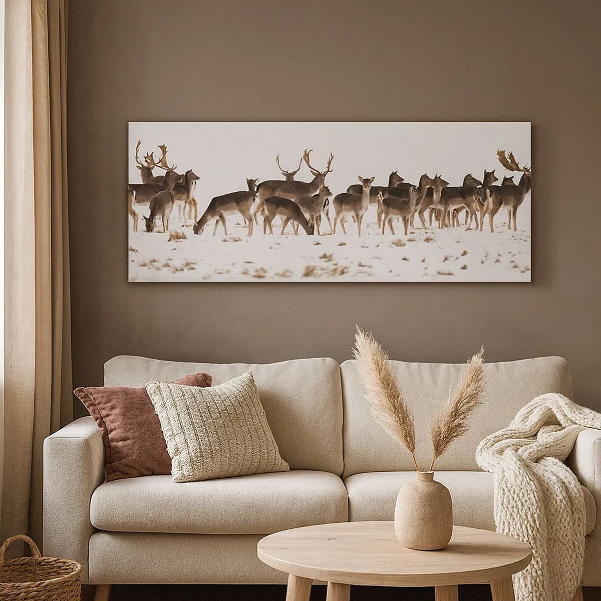 Schilderen op canvas - De kerst komt eraan? - 100x40 cm