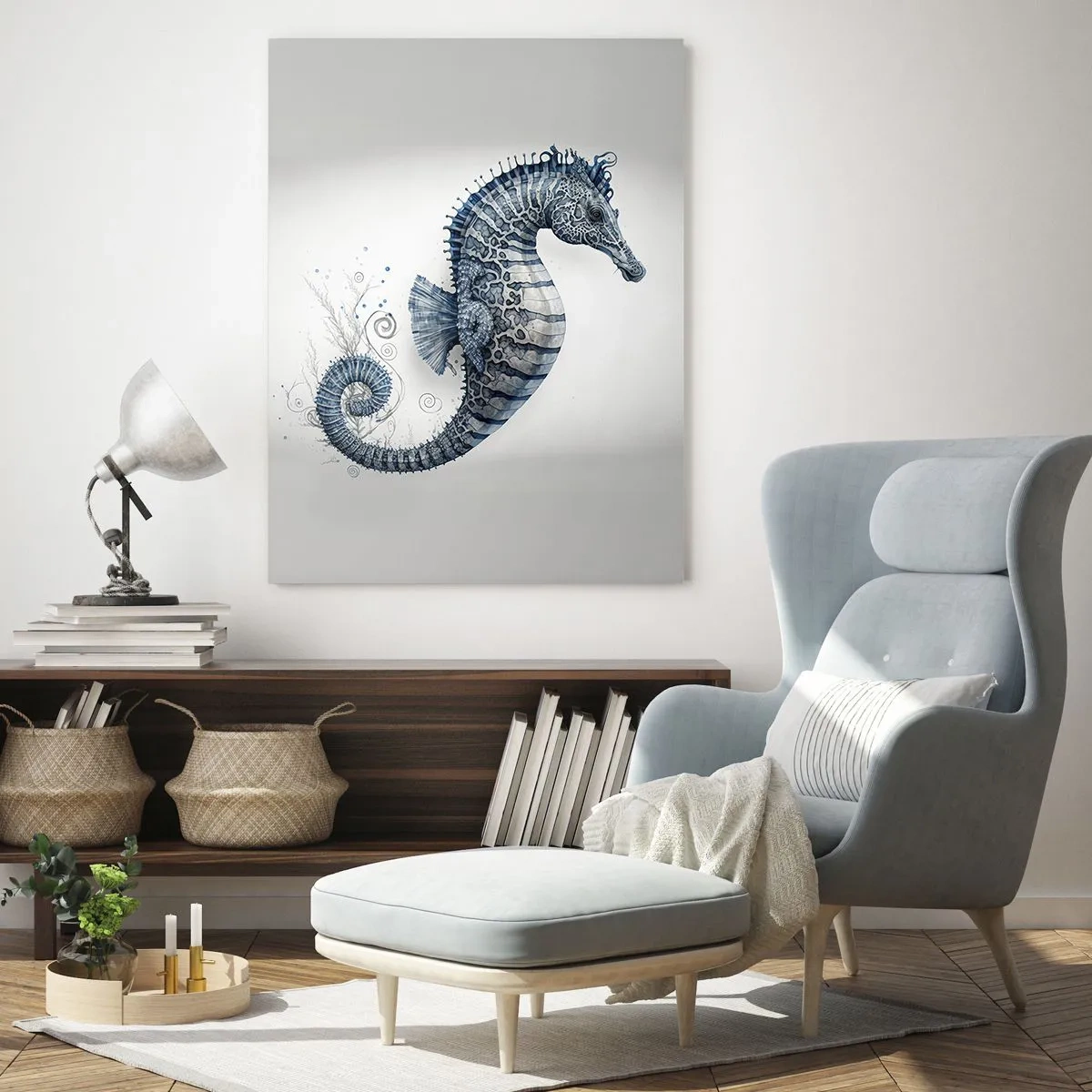 Schilderen op glas - Een subtiele grap van de natuur - 50x70 cm